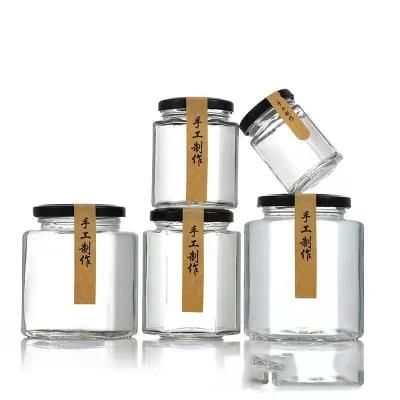 Wholesale 50ml / 100ml / 250ml / 500ml / 1000ml Hexagon Glass Canning Jars