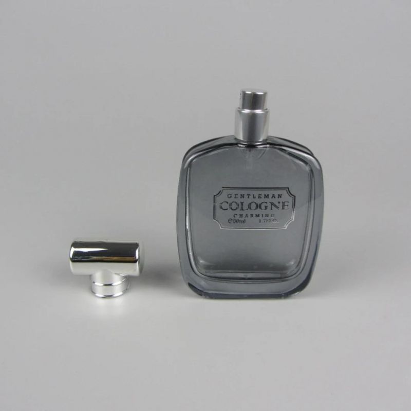 Luxury 50ml Matte Black Glass Spray Perfume Bottle