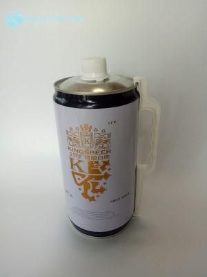 Tinplate Can Large Capacity Beer Can with Plastic Handle and Cap