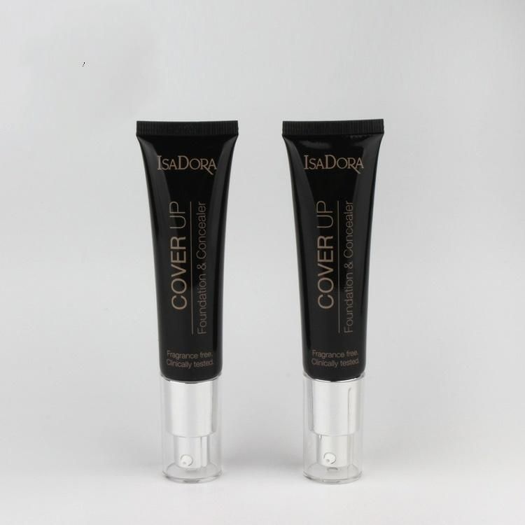 50ml 100ml 120ml Sliver Metal Shining Cosmetic Laminated Aluminum BB/CC Cream Stock Packaging Tube with Flip Top Lid