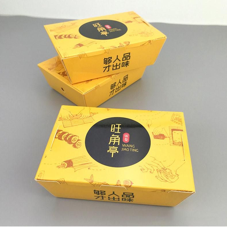 Wholesale Disposable Eco-Friendly Low Price Take Away Food Box Take out Container Kraft Paper Takeaway Fast Food Boxes/Cardboard Bento Lunch Package Food Storag