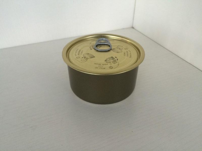 Empty Ring Pull Tuna Canned Metal Tin Cans with Lid