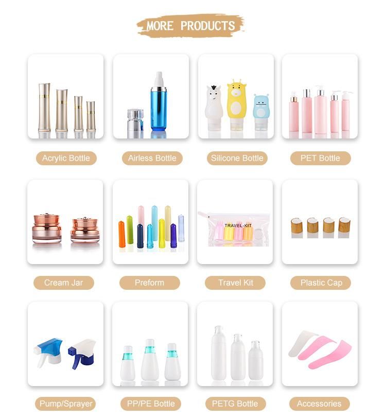60ml PETG Plastic Packaging Round Cosmetic Bottles