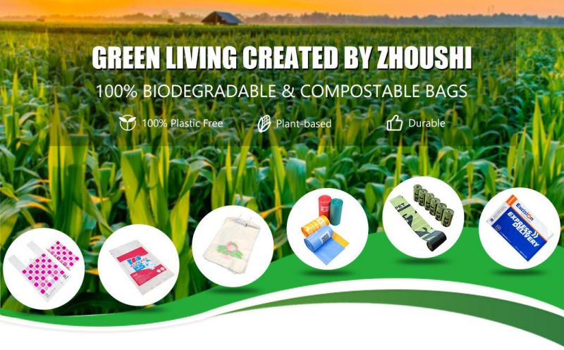 PLA+Pbat/Pbat+Corn Starch Biodegradable Bags, Compostable Bags, Rubbish Bags for Factory