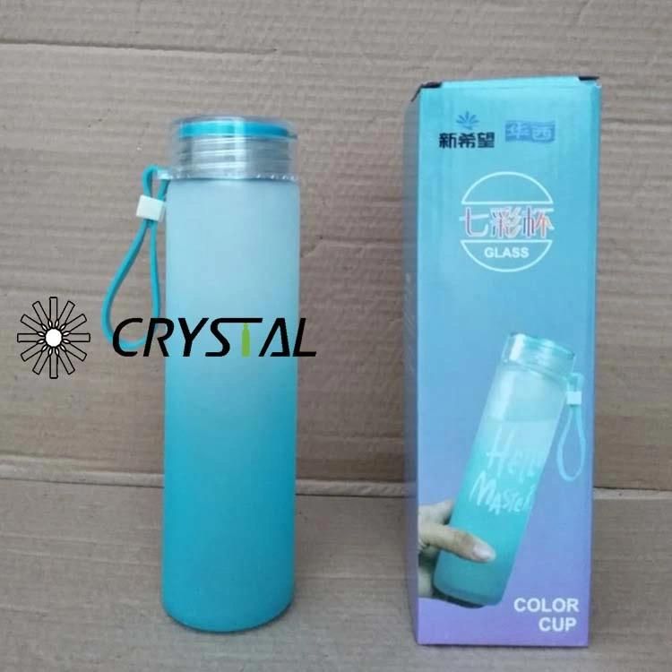 480ml Wholesale Top Grade Beverage Glass Water Bottle for Gift on Hot Sale