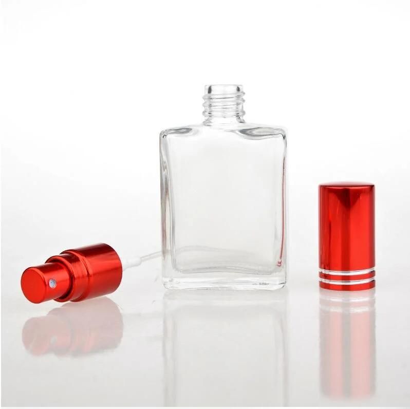 Hot Sale Fashion 15ml Portable Transparent Perfume Bottle with Aluminum Atomizer Empty Cosmetic Container for Travel