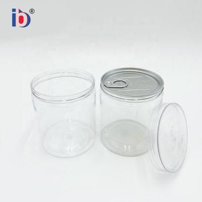 300ml Pet Material Transparent Food Plastic Jar with Lid for Canned Food