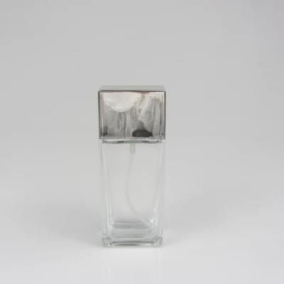 Transparent Rectangular Perfume Glass Spray Bottle