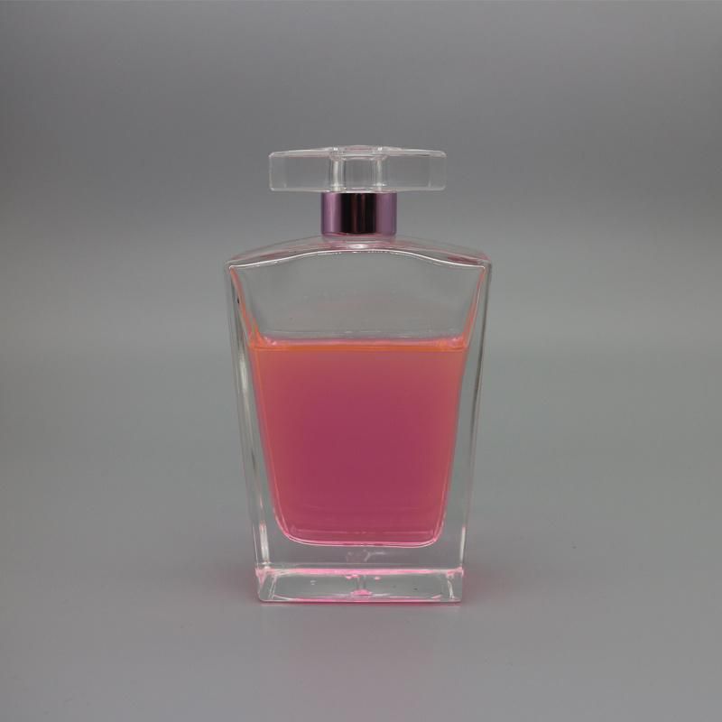 Super Clear Glass Perfume Bottle with Different Plastic Cap