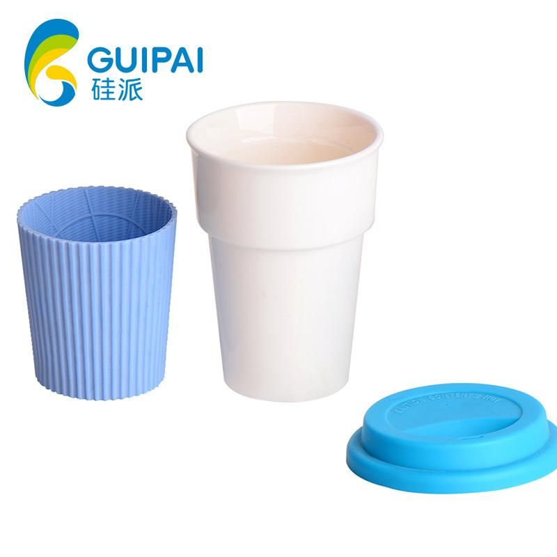 Silicone Hot Cup Sleeve and Cover Silicone Sleeve and Lid Food Grade