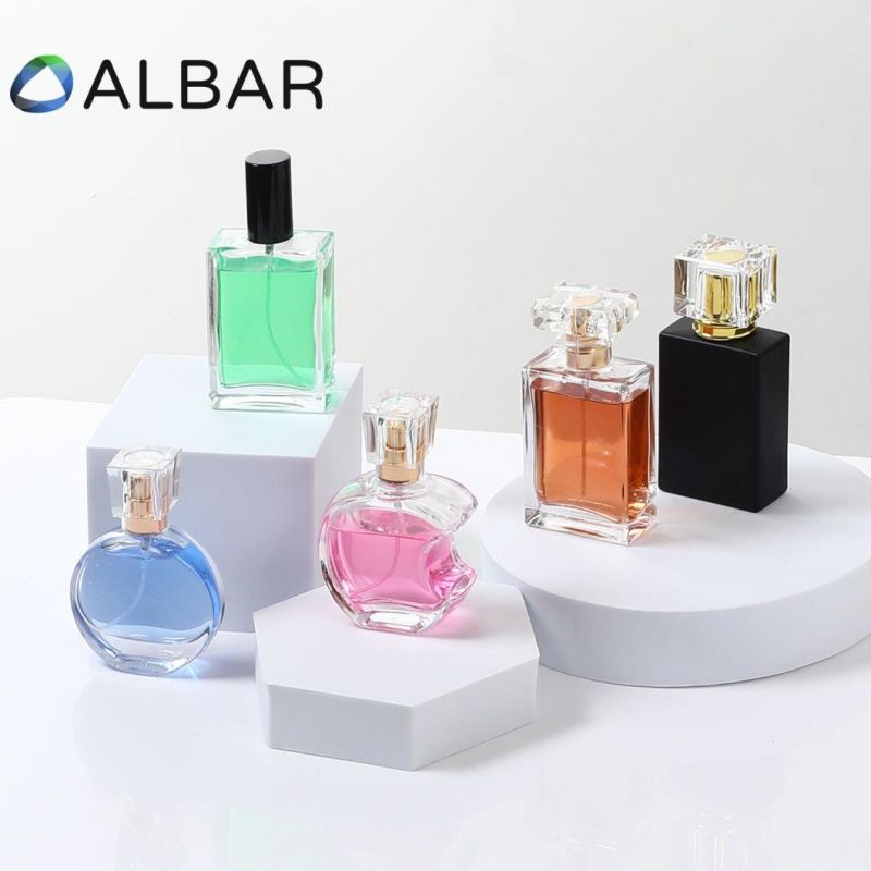 Clear Transparent Cosmetic Perfume Glass Spray Droppers Bottles with Logo and Color