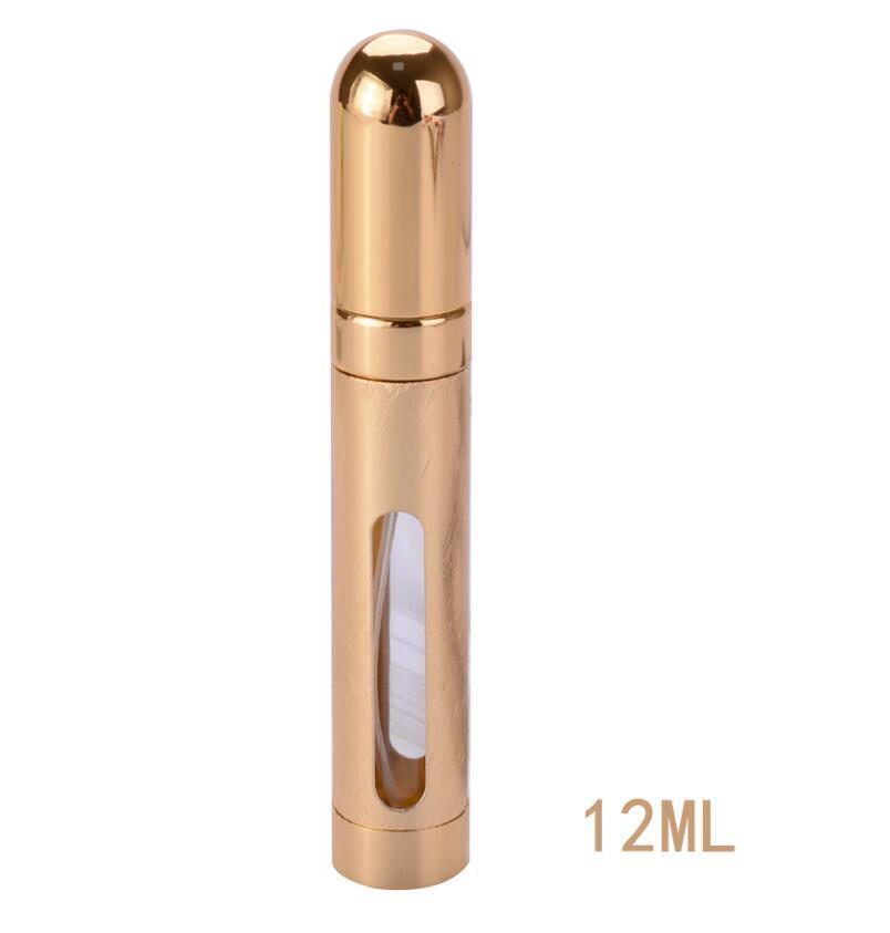 12ml Travel Mini Portable Refillable Perfume Bottle for Spray Scent Pump Case Empty Perfume Atomizer Bottle 6 Colors