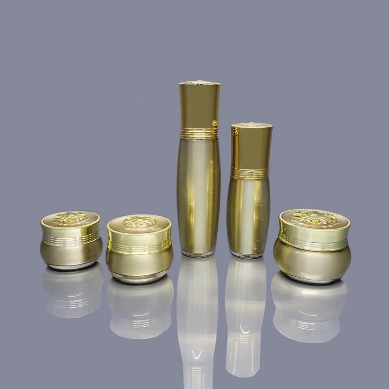 20ml 50ml in Stock Luxury Silver Gold Cream Lotion Pump Bottles for Skin Care Packaging