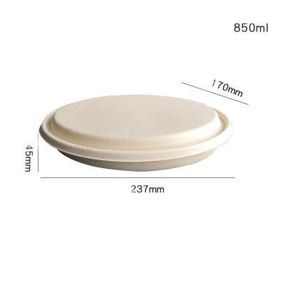 Tableware Biodegradable Bagasse Oval Food Grade Paper Take out Lunch Box