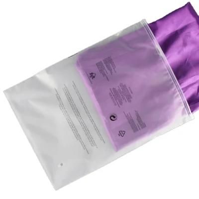 Apparel Waterproof CPE Frosted Ziplock Bag Plastic Packaging Bag for Clothes