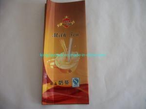 Custom Printing Metallic Foil Side Gusseted Bag with Valve for Milk Tea Coffee Beans