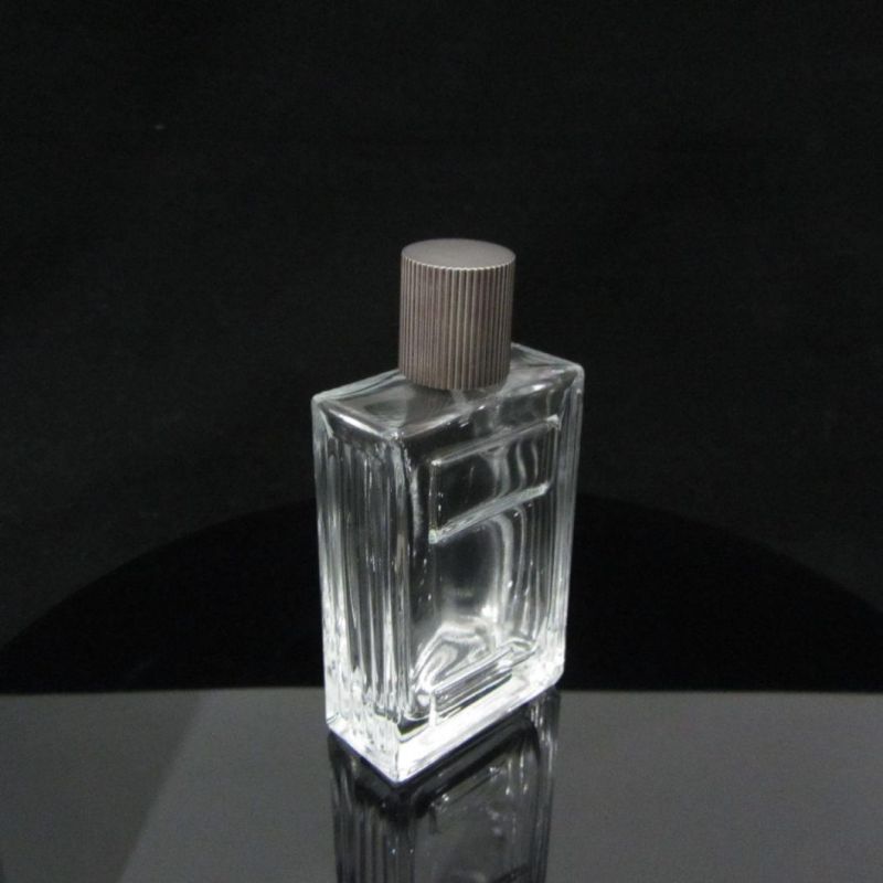 Simple Design Clear Sqaure Shape Parfum Glass Perfume Bottle