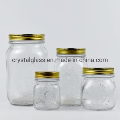 Customizable 16 Oz Mason Type 150ml 300ml 500ml 1000ml Glass Food Jar for Jam Packaging