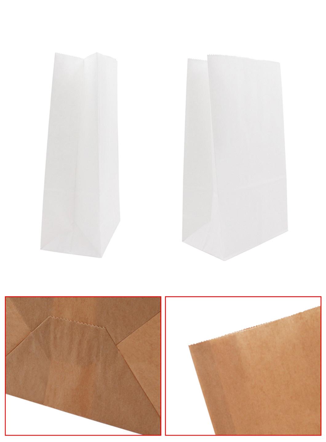 Brown Kraft Flat Bottom Paper Bag for Food Sos Snacks