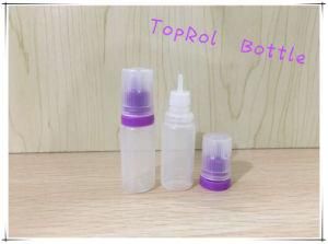 Plastic Bottle with Clear Childproof Cap and Colored Seal Ring for Filling Eliquids/Ejuices