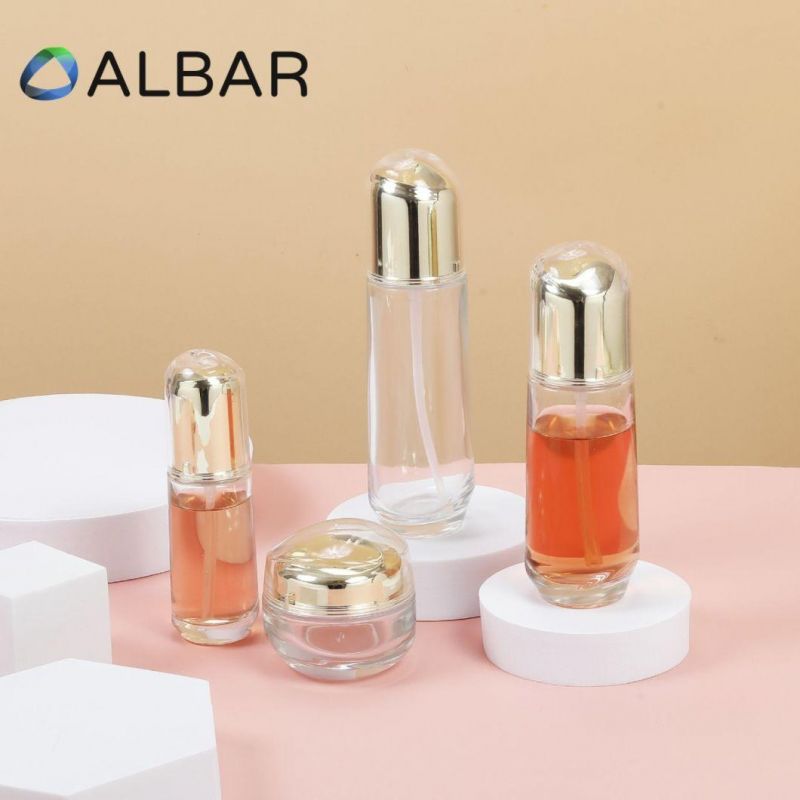 Set Cosmetics and Skin Care Glass Bottles for Serum Lotion Essence Oil Tonic