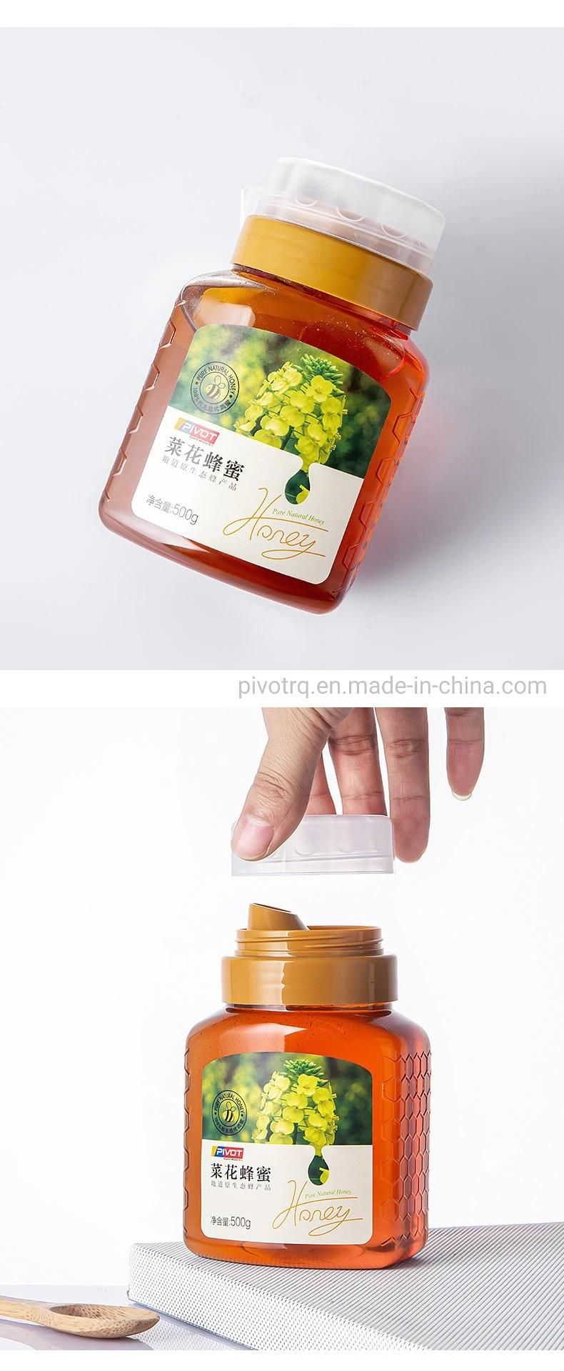 300g Pet Food Grade Plastic Honey Bottle with Reflux Inlet Design Cap