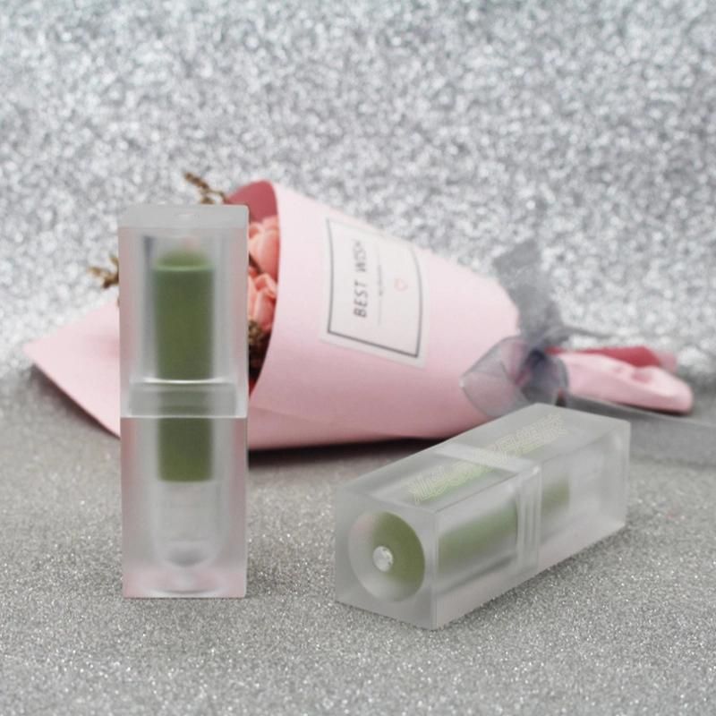 in Stock Clear Matte Square Chapstick Tube Lipstick Tubes Beauty Packaging Lip Balm Container