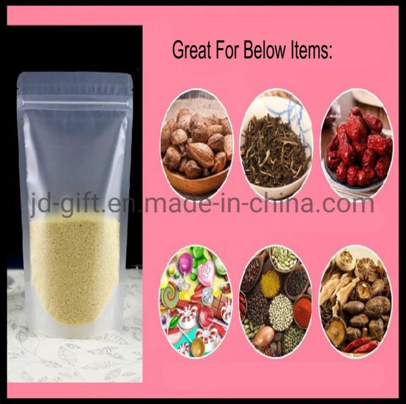 Wholesales Plastic Matte Stand-up Food Packaging Bag for Cookie Fruit Tea Snack