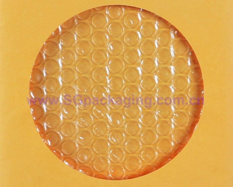 Yellow Paper Printed Self Seal Packing Cosmetic Kraft Bubble Bag for Shipping Mailing Express