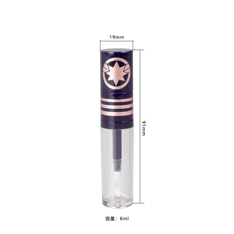 Cosmetic Packaging Gradient Color and Flower Printing Pattern Lip Gloss Tube for Makeup