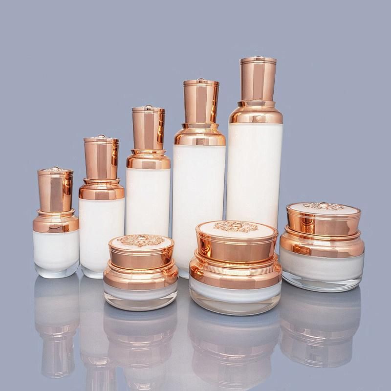 in Stock Ready to Ship 15ml 30ml 50ml 100ml 120ml Round Acrylic Cream Bottle Plastic Cosmetic Bottle Packaging