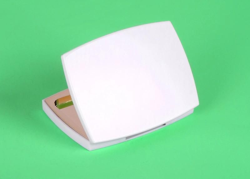 Popular Square Shape 2 Hole Plastic Empty Compact Eyebrow Care Compact Packaging with Mirror