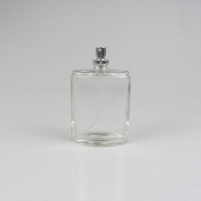Clear Square Spray Unique Shapes 100ml Glass Refillable Perfume Bottle