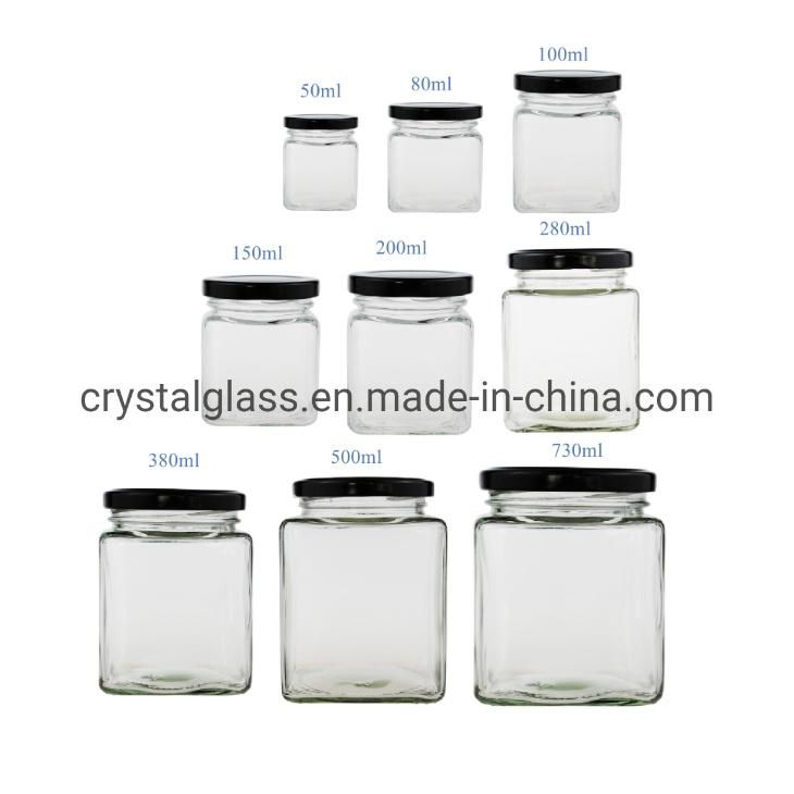 8oz 12oz Cylinder Glass Jar with Twist off Cap, Cheap Glass Jar for Jam Honey Package