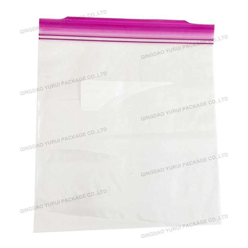 Food Grade Recyclable Zipper Poly Freezer Bag 2 Mil Reclosable Bags