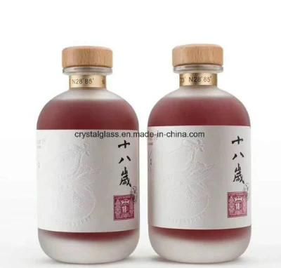 500ml Top Grade Frosted Glass Thicken Fruit Wine Bottle