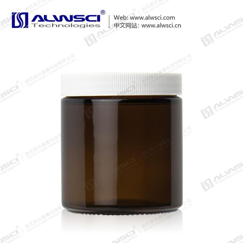 Alwsci 500ml Wide Mouth Amber Glass Soil Sampling Bottle with PP Cap and Septa