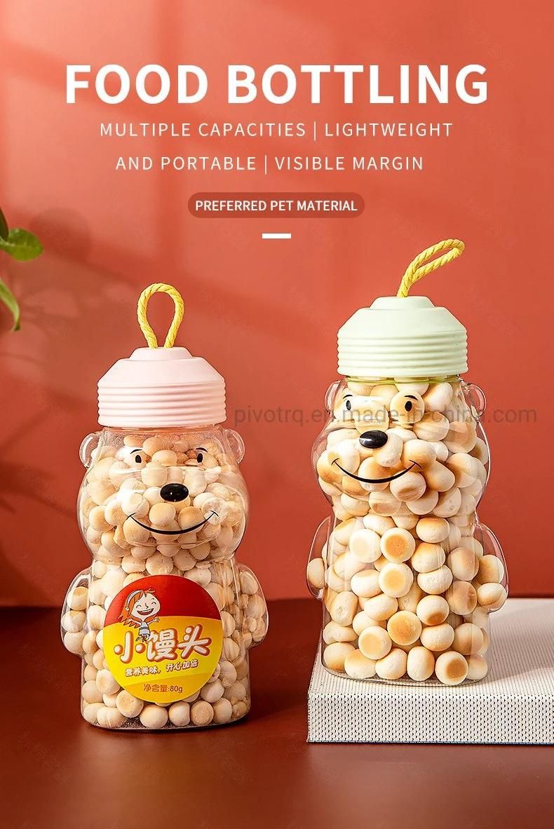 450ml Child Food Cartoon Bottle for Cookies Chocolates Snacks Packaging Food Grade Jar