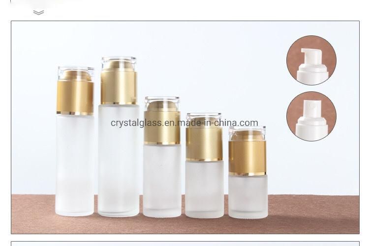 Travel Makeup Bottles with Screw Gold Caps 20ml 30ml 40ml 60ml 80ml