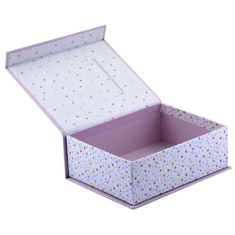 Custom Paper Cardboard Photo Storage Boxes Baby Shoe Packaging Box with PVC Clear Window