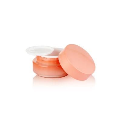 Zy03-A208 Orange Clear Plastic Pet Round Cream Jar