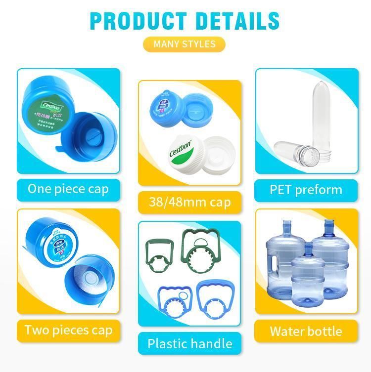 Plastic Blue Bottle Handle for Water Factory