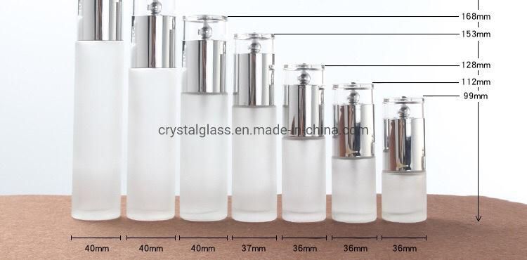 20ml 30ml 40ml 60ml 80ml 100ml 120ml Travel Lotion Bottles with Silver Caps