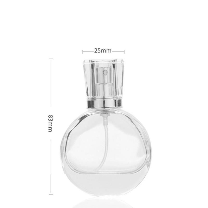 China Manufacturer 25ml Custom Fancy Luxury Glass Perfume Bottles Round Perfume Bottle with Cap Fragrance Bottle