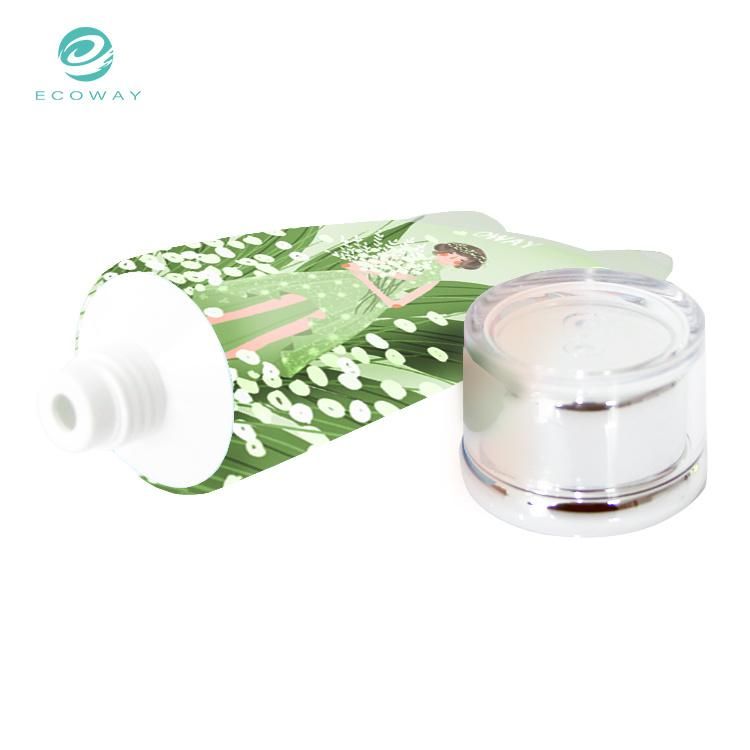 Biodegradable 50ml Cosmetic Empty Plastic Aluminum Soft Cream Lotion Tube