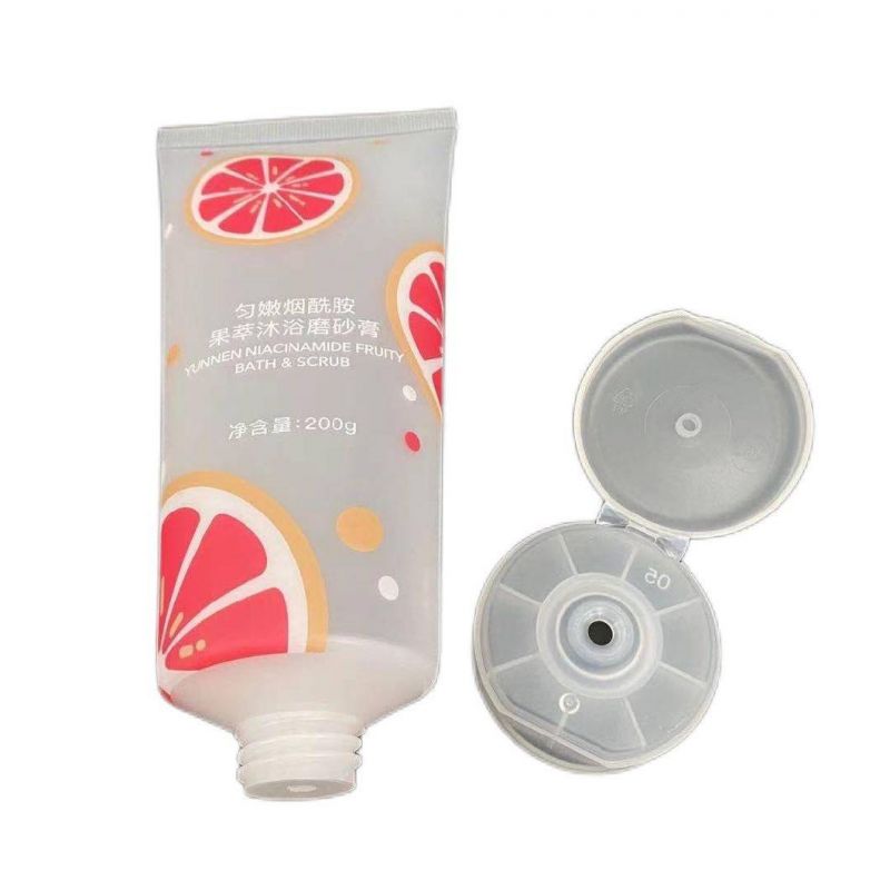 Empty Custom Cosmetic Soft Tube Container for Body Lotion Tube Package with Dual Color Flip Cap