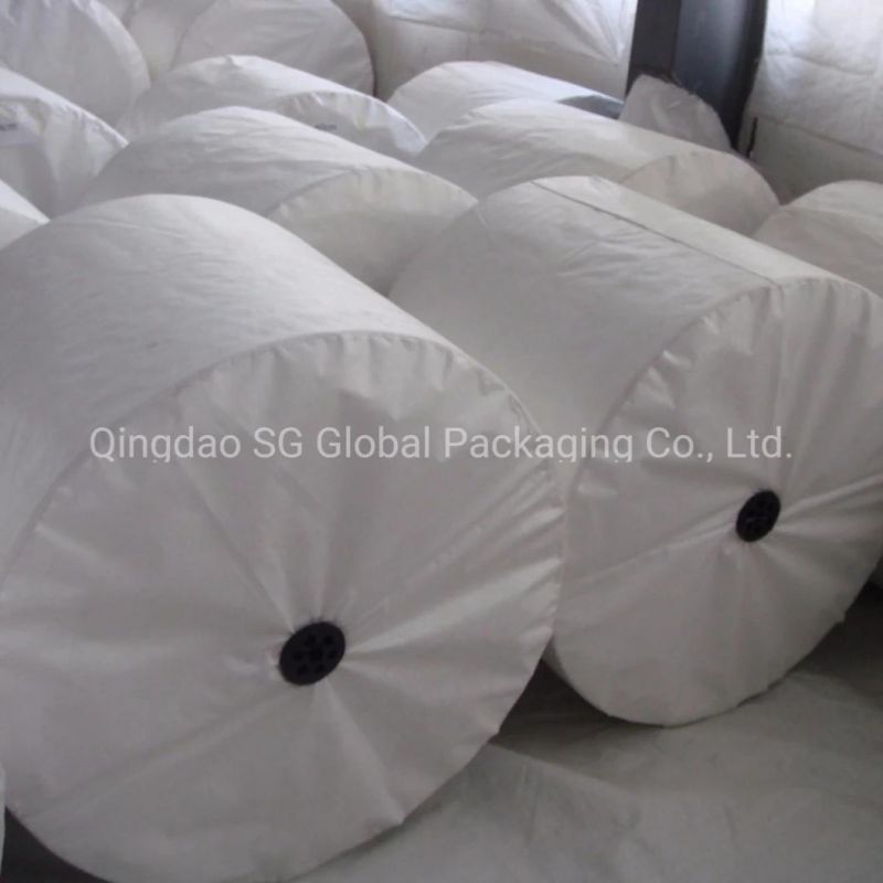 GRS SGS Approved Factory Wholesale White High Tensile Strength Recycled Virgin Polypropylene Coated Laminated Raffia Cloth Bag Sack Tubular PP Woven Fabric Roll