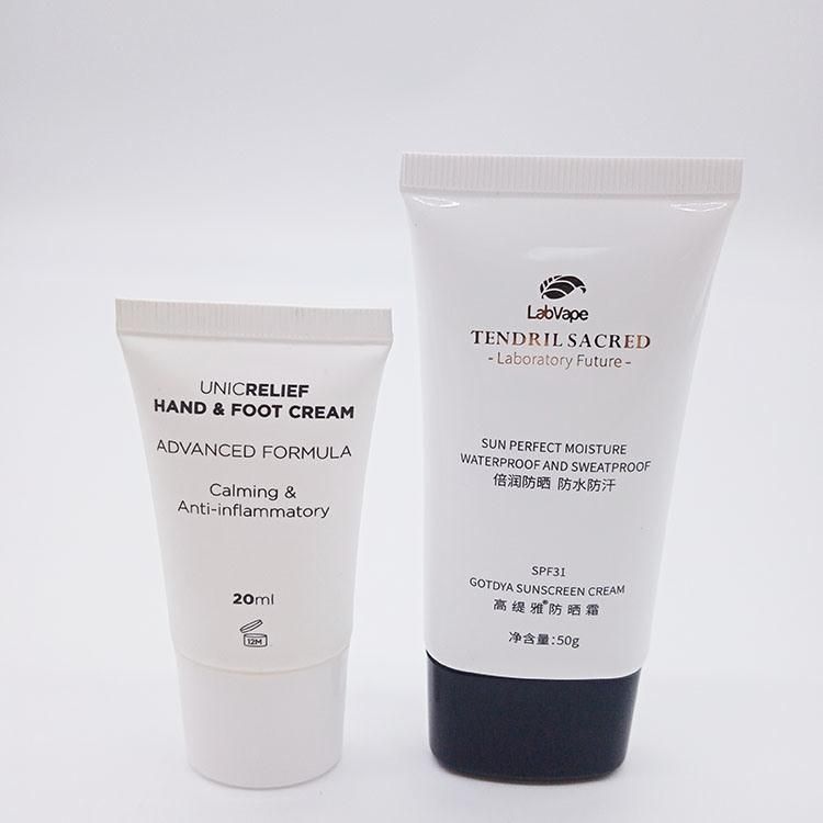 Customized Oval Flat Cosmetic Plastic Tube Packaging for Sunscreen Cream