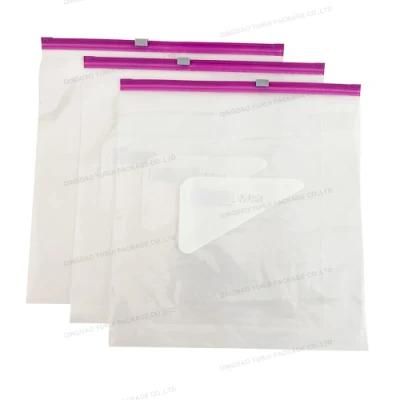 Freezer Sandwich Size Grip Seal BPA Free Reusable Frozen PE Food Storage Sandwich Zipper Slider Bag