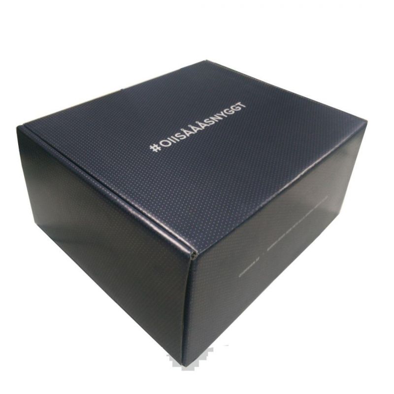 Dark Blue Corrugated Paper Packing Box